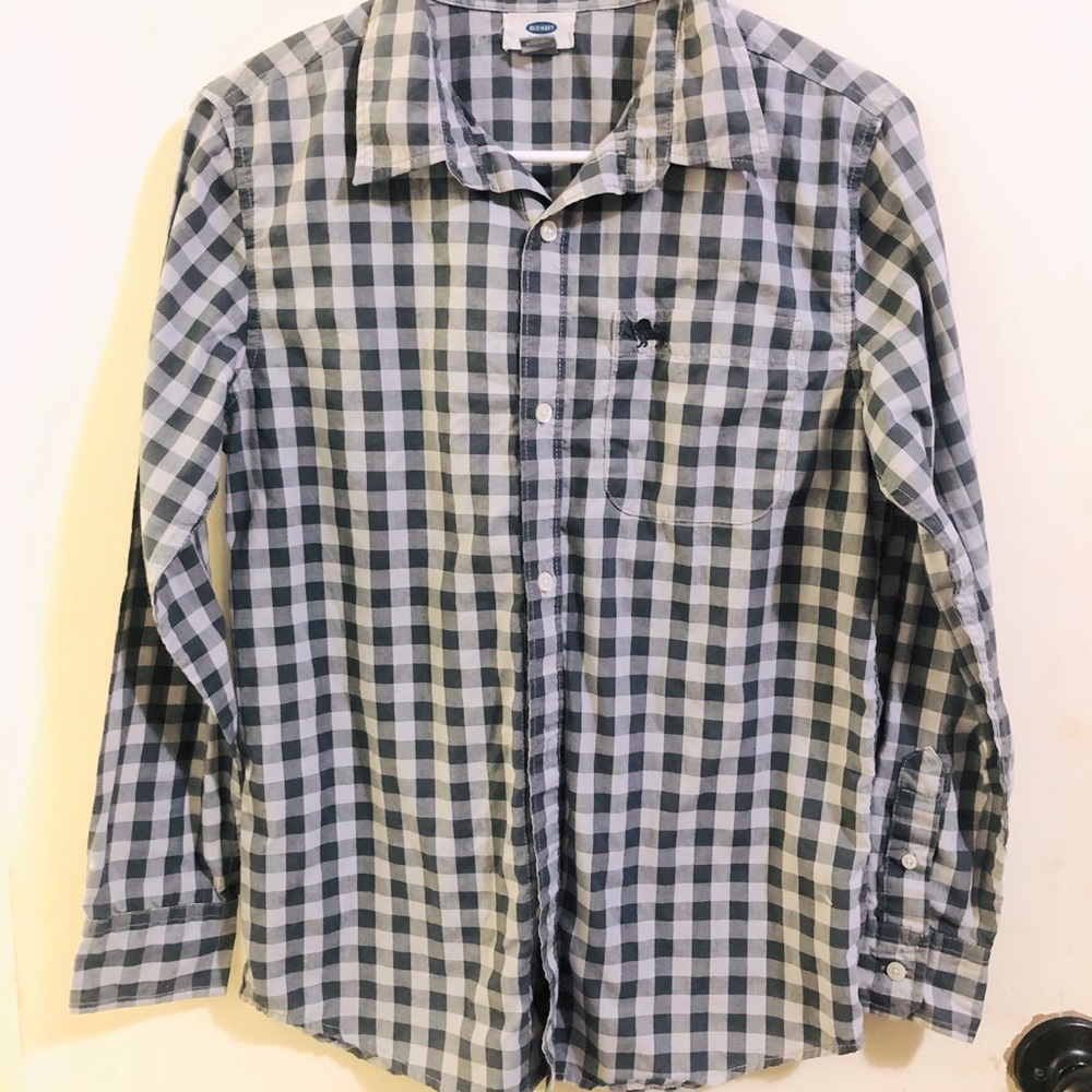 Old Navy Checkered Gray dress shirt